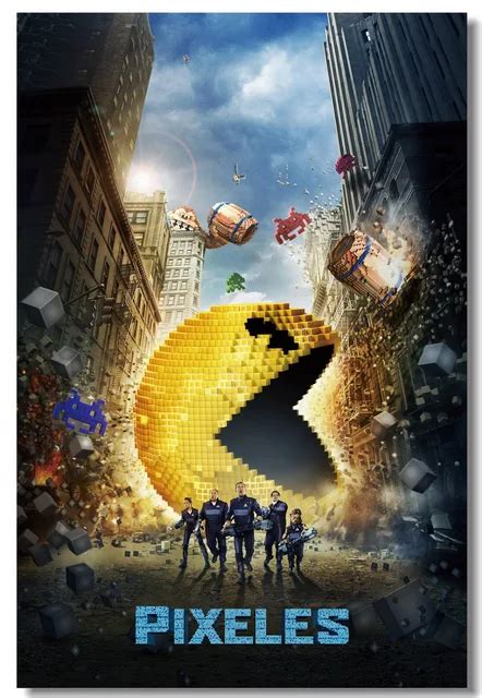 Custom Canvas Wall Paintings Pixels Movie Poster Pixels Wall Sticker ...