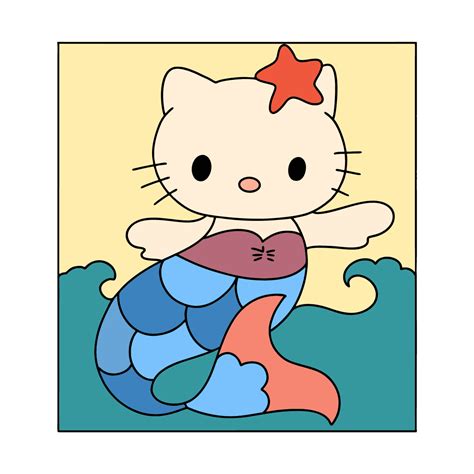 Hello Kitty Mermaid Coloring Page ♥ Online And Print For Free