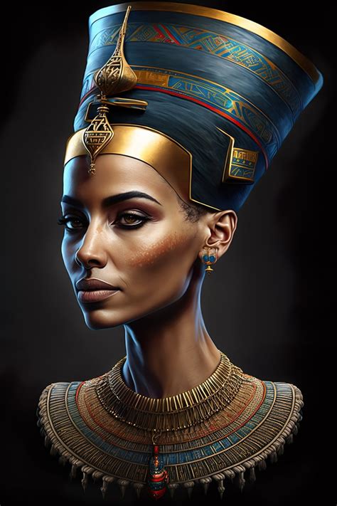 Stunning Nefertiti Digital Art 4k+ Resolution. Perfect for Tablet/phone ...