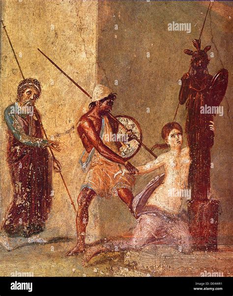 Ajax The Lesser Drags Cassandra Away From The Xoanon 1st H 1st Cen Ad Artist Roman Pompeian