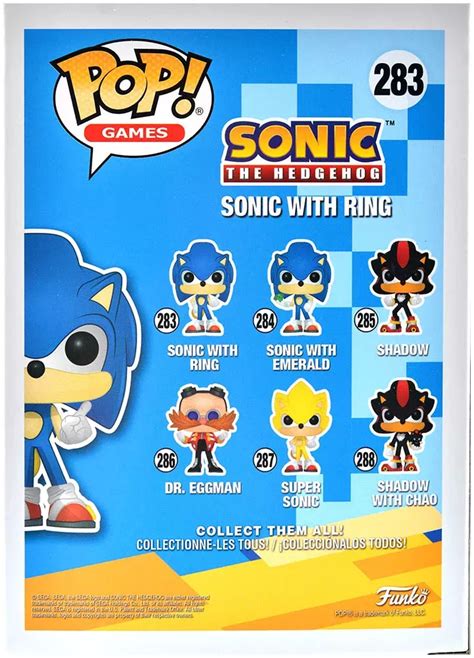 Funko Pop Games Sonic The Hedgehog Sonic With Ring