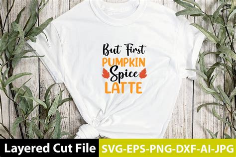 But First Pumpkin Spice Latte Svg Design Afbeelding Door Design