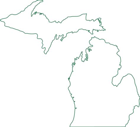 Michigan Map Outline Clip Art At Vector Clip Art Online