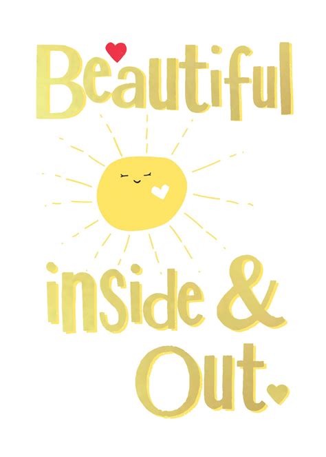 Brightside Beautiful Inside And Out Blank Card Danilo Promotions