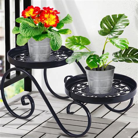 Hlc Bronze Porte Pot Pots Plante Fleurs Etagere Support Jardin En