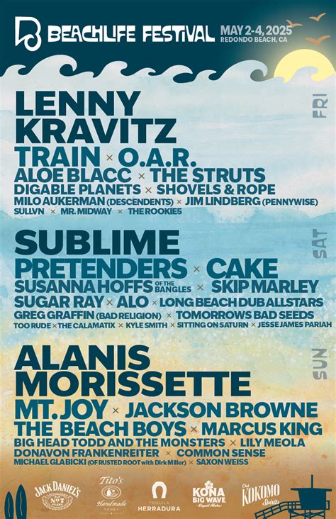 Lenny Kravitz Sublime And Alanis Morissette To Headline BeachLife