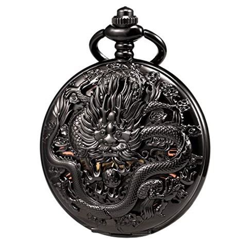 楽天市場TREEWETO Mens Womens Antique Skeleton Mechanical Pocket Watch 3D