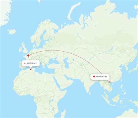 Flights From Hanoi To Setif Han To Qsf Flight Routes