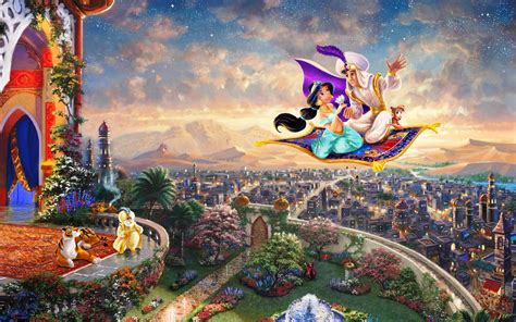 Entraine Toi Volont Faciliter Aladdin Et Jasmine Sur Le Tapis Volant