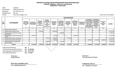 Realisasi Penggunaan Dana Bosp Tahap Pdf