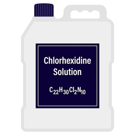 Premium Vector Chlorhexidine Solution In A Big Plastic Bottle With