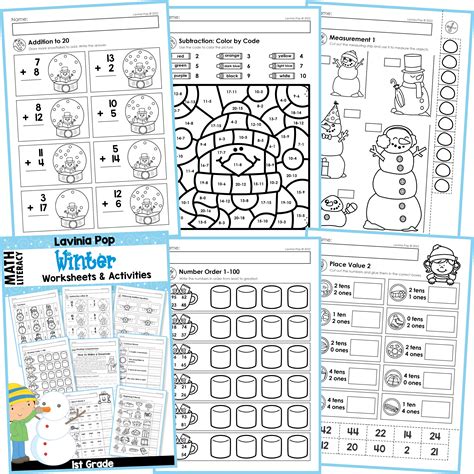 Winter 1st Grade Worksheets and Activities No Prep | First Grade ...