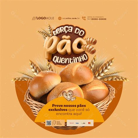 Terça do Pão Quentinho Prove nossos Pães Exclusivos Social Media PSD