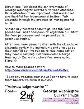 George Washington Carver Peanut Butter Recipe by Samantha Ashby