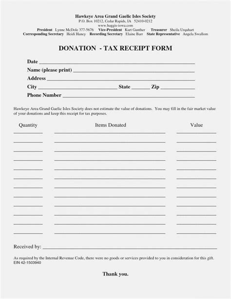 Salvation Army Donation Receipt Taxes