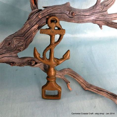 Vintage Brass Anchor Bottle Opener By Carmelascoastalcraft On Etsy Anchor Bottle Opener Copper