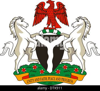 National coat of arms of the Federal Republic of Nigeria Stock Photo ...