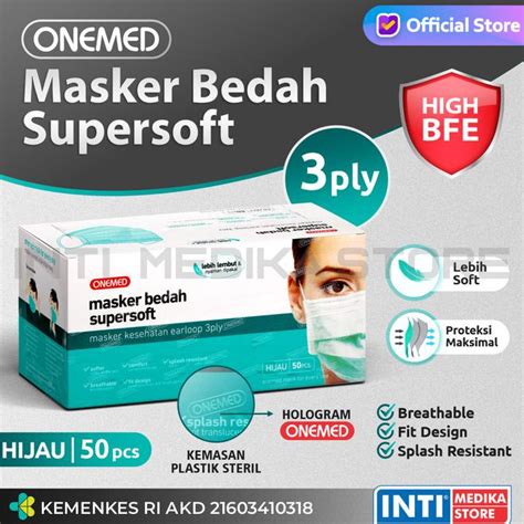 Jual Onemed Masker Ply Medis Supersoft Premium Hijau Kemasan