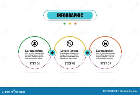 Circle Timeline 3 Points Banner Elements And Numbers Presentation