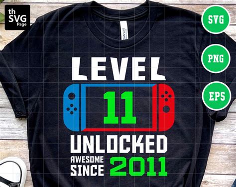 Level 11 Unlocked SVG Unlocked SVG 11th Birthday Boy Gamer Etsy