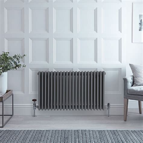 Milano Windsor Anthracite Traditional Horizontal Four Column Radiator