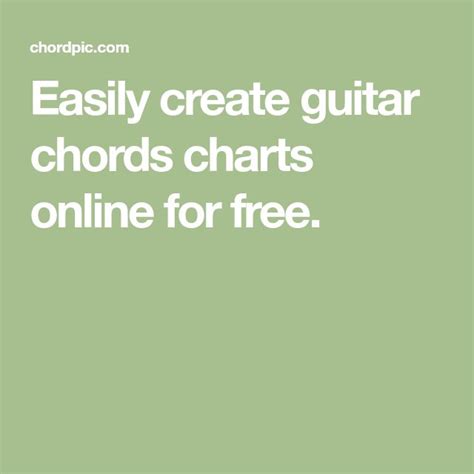 Easily Create Guitar Chords Charts Online For Free Guitar Chords