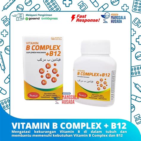 Jual Vitamin B Complex B 12 Per Botol Isi 100 Kaplet Shopee Indonesia