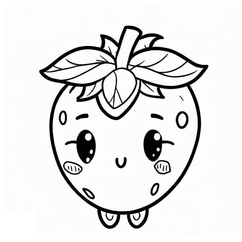 Coloriage Fraise Mignonne T L Charger Et Imprimer Gratuit Sur