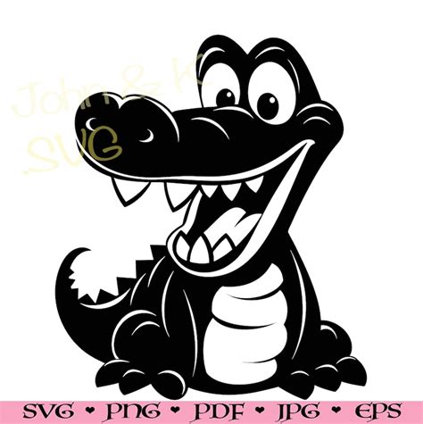 Baby Alligator SVG Funny Crocodile Cutfile Cricut Silhouette Gator