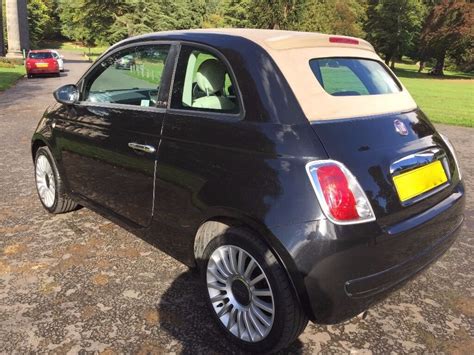 FIAT 500C CONVERTIBLE BLACK CREAM ROOF LOW MILEAGE 45k In