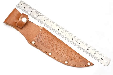 Sheath Fixed Knife Sheath Brown Basketweave Leather Fits Up To 6in Blade Sh1135 Sh210 Brown