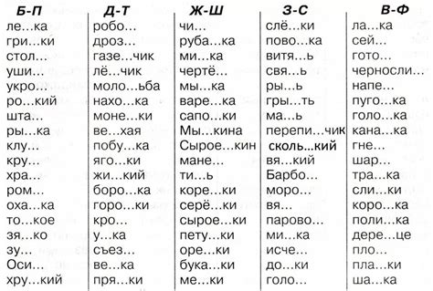 Картинки Парные согласные (38 шт.) - #9191