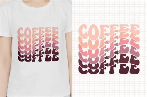 Retro Coffee Svg Design Wavy Cut File Graphic By Basis It Store