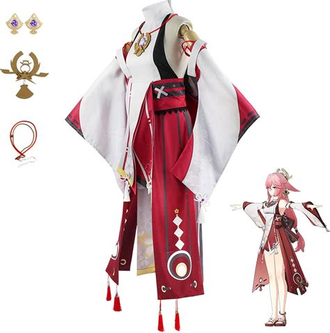 Mr Lq Genshin Impact Yae Miko Cosplay Kostüm Guuji Yae Fancy Outfits