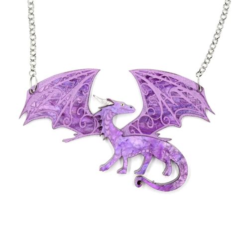 Purple Dragon Necklace By Wintersheart