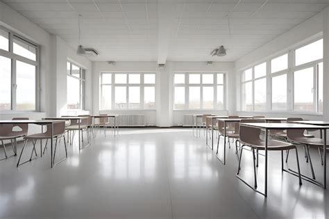 classroom  white walls  white flooring  white flooring