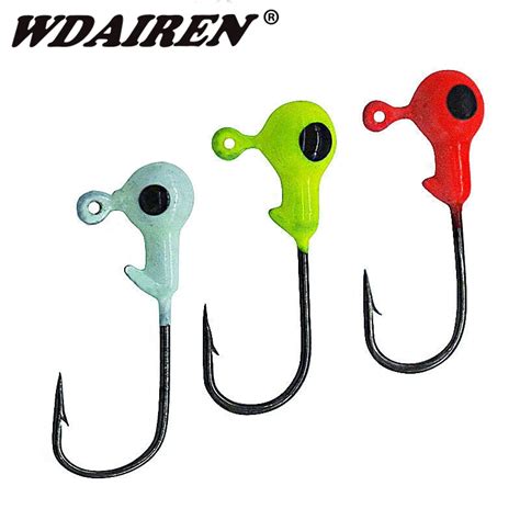 WDAIREN 10Pcs Lot Winter Ice Fishing Hook Lure 2cm 1 1g Mini Metal Bait