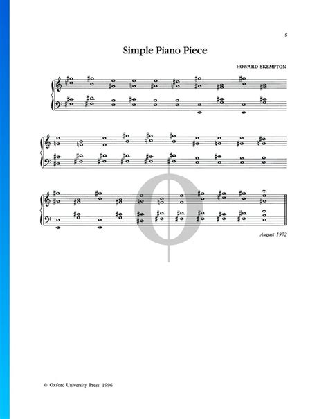 Simple Piano Piece Howard Skempton Piano Sheet Music Oktav