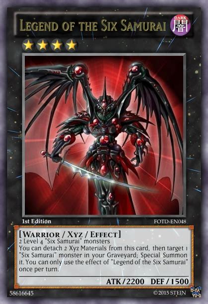 Legend Of The Six Samurai New Xyz Monster Advanced Card Design