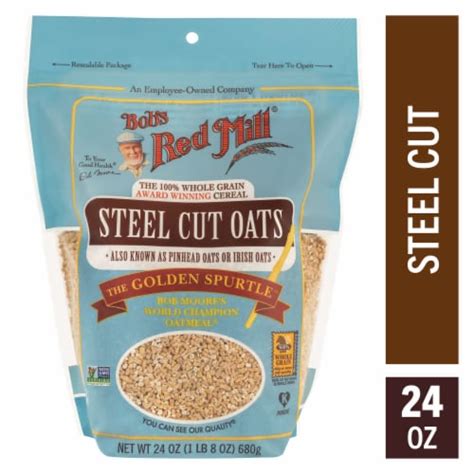 Bobs Red Mill Whole Grain Steel Cut Pinhead Oats 24 Oz Frys Food