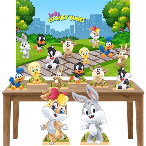 Kit Decoração Festa Totem Display 9 peças Baby Looney Tunes Submarino