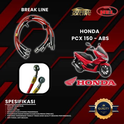 Jual Selang Rem Brake Line Racing HEL HONDA PCX 150 ABS Shopee