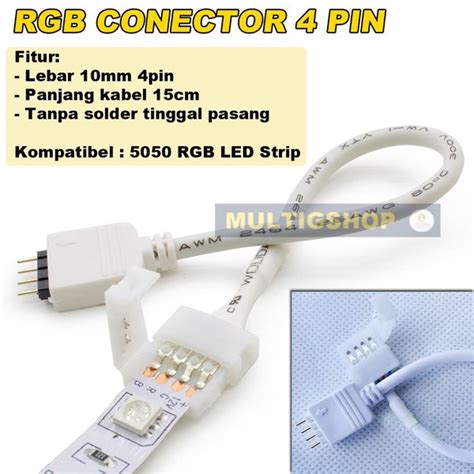 Jual Kabel Konektor LED Strip RGB 5050 Di Lapak Multigshop Bukalapak