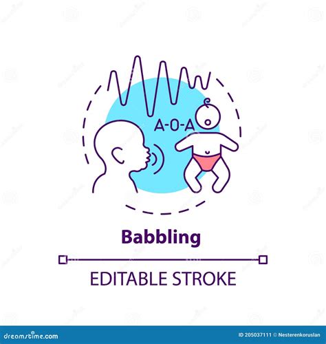 Babbling concept icon stock vector. Illustration of infancy - 205037111