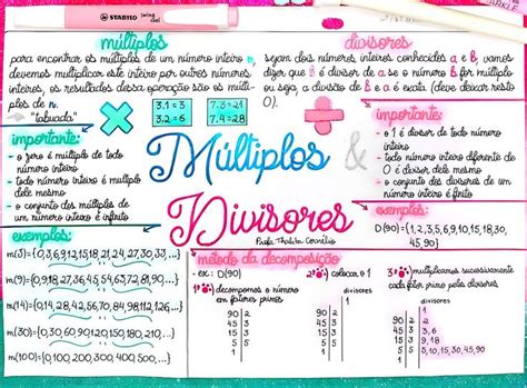 Divisores E Multiplos - MÚLTIPLOS E DIVISORES | Matemática básica, Multiplos e divisores ...