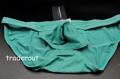 N2N Bodywear Men Green Brushed Vintage String Bikini Underwear Size S M