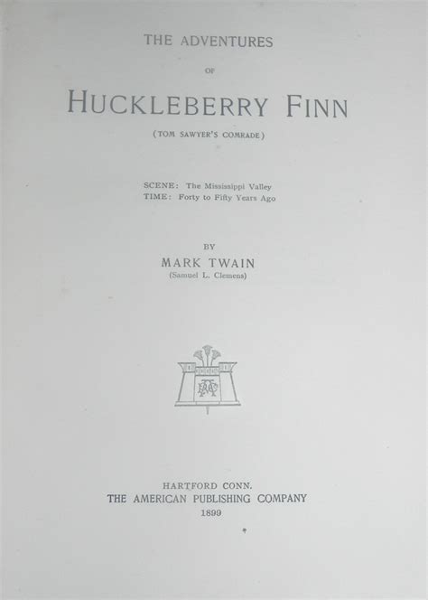 Adventures Of Huckleberry Finn The Works Of Twain Signed 302 512 By