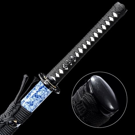 Straight Ninja Sword Handmade Japanese Straight Ninja Sword With Blue