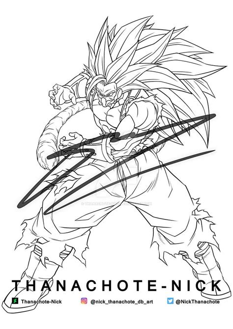 Cumber Evil Saiyan And Ssj Sdbh Lineart By Thanachote Nick On