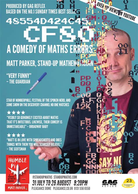 Matt Parker Humble Pi Comedy Poster Awards 2019